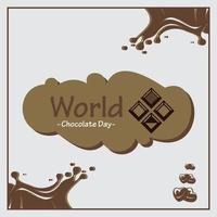 flat world chocolate day free vector