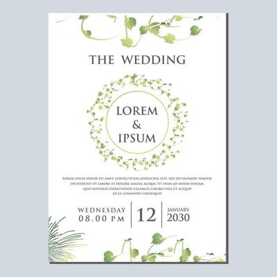 wedding invitation template free vector