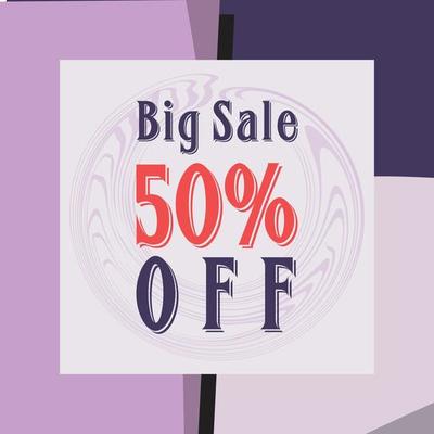 Flat big sale illustration free vector
