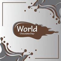 flat world chocolate day free vector