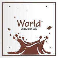 vector libre del día mundial del chocolate plano