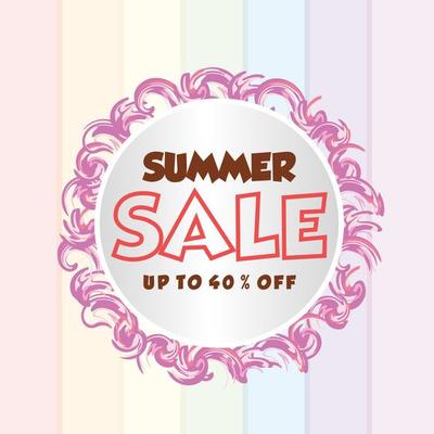 Flat summer sale illustration free vector