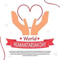 world humanitarian day vector