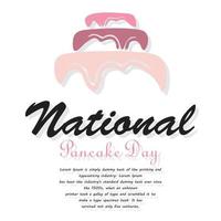 Flat design national pancake day concept Free Vector