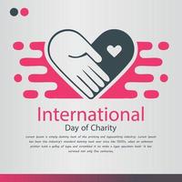 Flat design international day of charity concept Free Vector