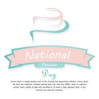 Flat design national pancake day concept Free Vector