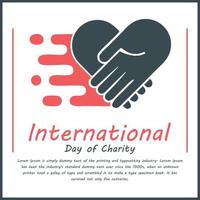 Flat design international day of charity concept Free Vector