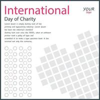 Flat design international day of charity concept Free Vector