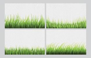 Gradient Transparent Green Grass Backgrounds vector