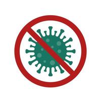 Stop coronavirus prohibiting sign isolated on white background. China pathogen respiratory Corona Virus 2019-nCoV  from Wuhan, China. Vector template for poster, banner, flyer, brochure, booklet, etc.