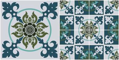 Seamless Thai applied art patterns. Tile style for modern wall and floor decoration.