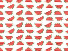 Cute seamless vector pattern with watermelons