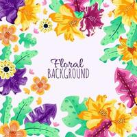 hermoso fondo floral colorido vector