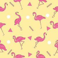 cute many stork animal seamless pattern light pink object wallpaper with design light pastel orange. vector