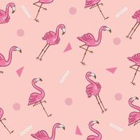 cute light pink stork animal seamless pattern white object wallpaper with design light pink. vector