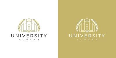 university, school, education badge logo design vector