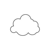 diseño de ilustración de icono de vector de nube