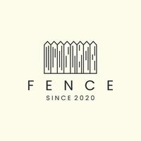 fence with linear style logo icon template design vector illustration