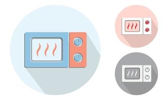 flat vector color icon home appliances microwave or countertop oven for apps or websites