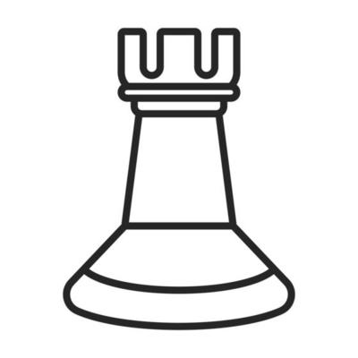 Pawn chess piece line art vector icon for apps or website Stock