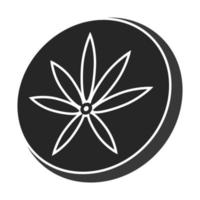 icono plano de cannabis de hachís o resina para aplicaciones o sitio web vector