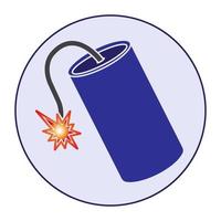 Firecracker flat vector color icon for apps or website