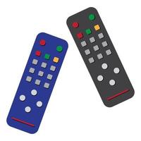 TV or setup box remote controllers flat color icon for apps and websites vector