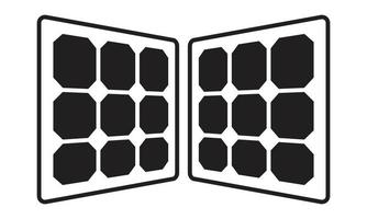 Flat icon a two solar panel for apps or websites vector