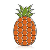 icono de color de vector plano de fruta de piña para aplicaciones y sitios web