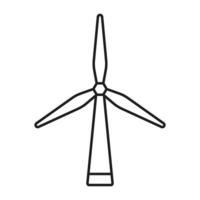 Line art icon a renewable energy wind turbines for apps or websites vector