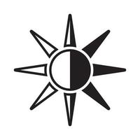 screen brightness sun flat vector icon for apps and websites