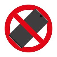 sign of prohibited bring a smartphone - flat vector icon for apps or websites