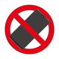 sign of prohibited bring a smartphone - flat vector icon for apps or websites