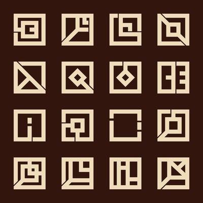 Rectangle symbol monogram logo collection