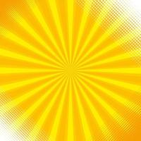 Sun ray orange background vector