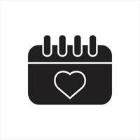 love calendar vector for website symbol icon presentation