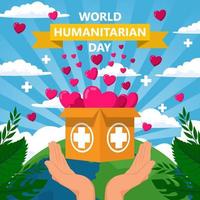 concepto del día mundial humanitario vector