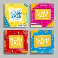 Flash Sale Social Media Post vector