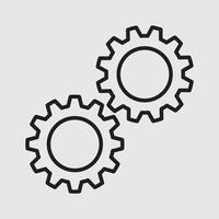 Gear icon vector for website symbol icon presentation