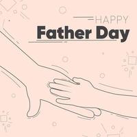 Happy Father's Day. Father's day vector illustration background with simple design