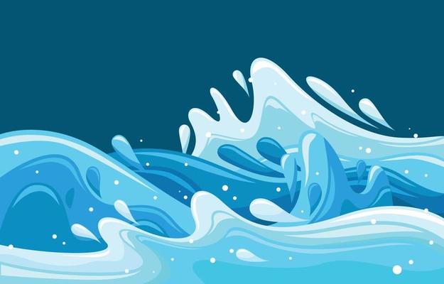Water Splash Background Dominated By Tosca Color