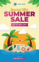 Special Offer Summer Sale Poster vector