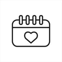 love calendar vector for website symbol icon presentation