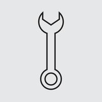 vector de llave inglesa para presentación de icono de símbolo de sitio web
