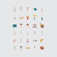 building tools set vector for website symbol icon presentation