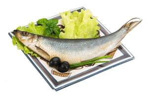 Salted Herring in dish photo