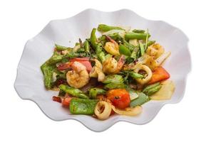 Seafood with vegetables photo