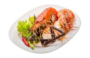 Giant Freshwater Prawn and king prawns photo