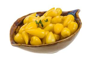 Marinated yellow pepper photo