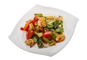 Seafood with vegetables photo